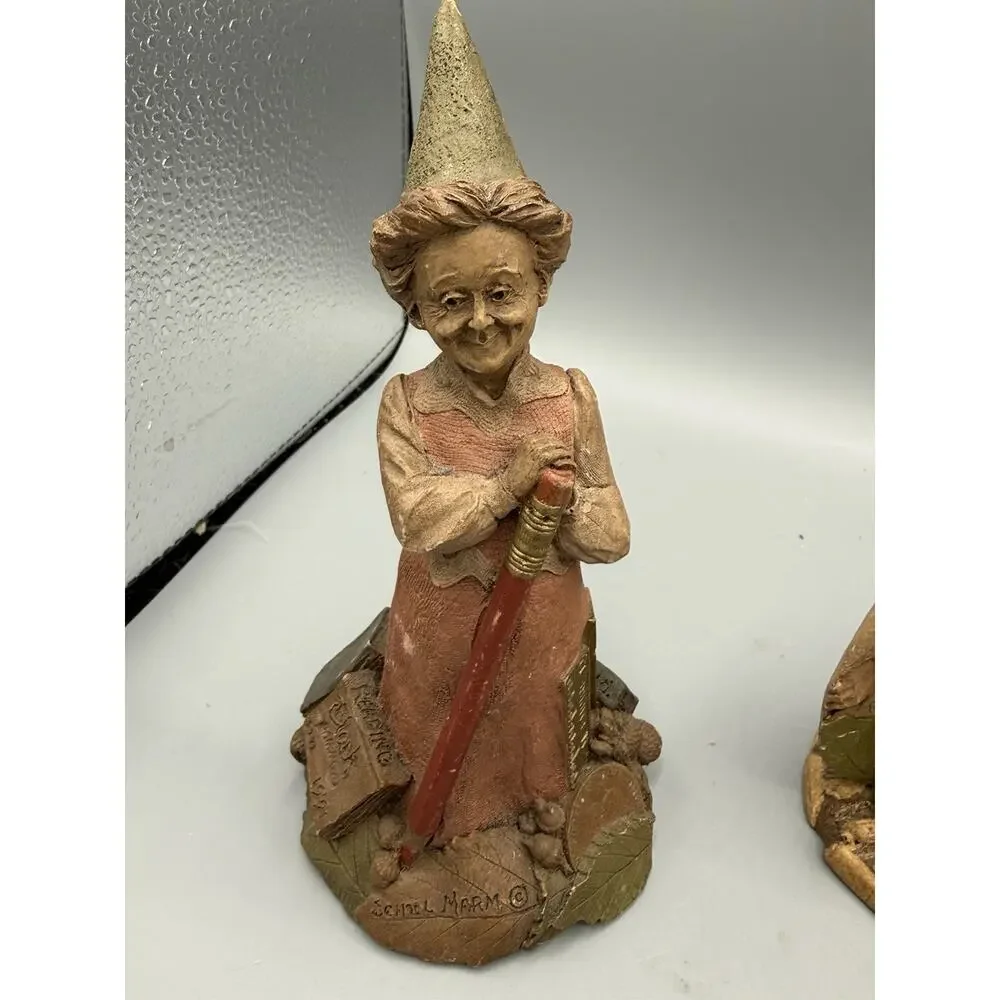 Vintage Tom Clark Cairn Studio Resin Gnome Figurine Lot 4 Jane Wolf 1987